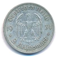 Német Harmadik Birodalom 1934A 2M Ag "Náci hatalom 1. évfordulója 1933. márc. 21. - Garnisonkir...