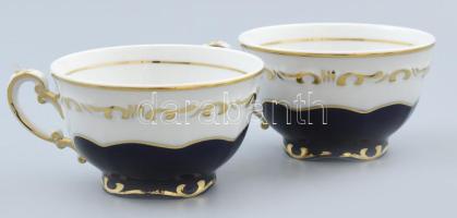 Zsolnay Pompadour mintás porcelán teás készlet, kézzel festett, jelzett, hibátlan