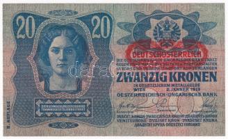 1913. 20K II. kiadás, piros "DEUTSCHÖSTERREICH" felülbélyegzéssel T:II
Adamo K18B