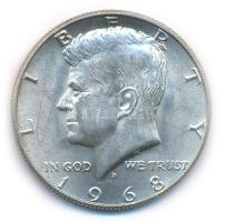Amerikai Egyesült Államok 1968D 1/2$ Ag Kennedy T:AU USA 1968D 1/2 Dollar Ag Kennedy C:AU  Krause KM#202a