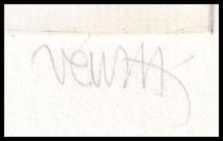 Vén Zoltán (1941-): (...) Kötél. Rézkarc, papír, jelzett, 13x10 cm