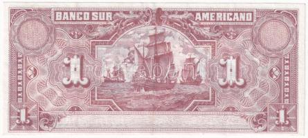 Ecuador / Banco Sur Americano 1920. 1S T:F szép papír 
Ecuador / Banco Sur Americano 1920. 1 Sucre ...