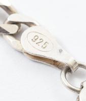 Ezüst(Ag) figaro karkötő, jelzett, h: 21 cm, nettó: 9,1 g