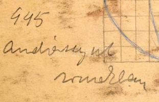 Gráber Margit (1896-1993): Budapest, az Andrássy út romokban az ostrom után, 1945. Pasztell, papír, ...