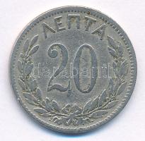 Görögország 1895A 20l Cu-Ni T:F patina, karc Greece 1895A 20 Lepta Cu-Ni C:F patina, scratch Krause KM#57