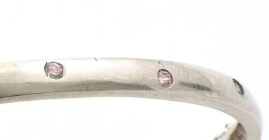 Ezüst(Ag) karperec, jelzett, deformációval, jelzett, 4,5×5,5 cm, bruttó: 13,9 g