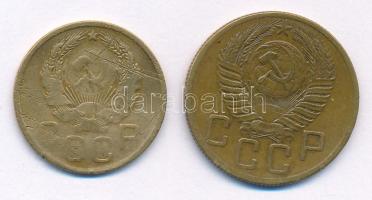 Szovjetunió 1936. 3k Al-bronz + 1954. 5k Al-bronz T:XF-F karc
Soviet Union 1936. 3 Kopecks Al-bronz...
