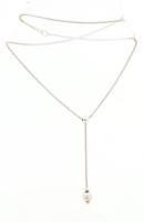 Ezüst(Ag) nyaklánc függős középrésszel, jelzett, h: 40 cm, nettó: 3,8 g