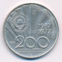 Jugoszlávia 1977. 200D Ag "Tito 85. születésnapja" T:AU patina
Yugoslavia 1977. 200 Dinar...