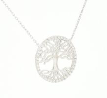 Ezüst(Ag) nyaklánc életfás középrésszel, állítható h: max. 45 cm, bruttó: 3 g