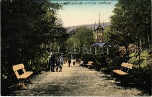1912 Málnásfürdő, Malnas Bai; sétány, hársfasor. Adler / promenade, spa (EK)