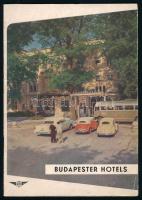 cca 1960 Budapester Hotels, az IBUSZ német nyelvű, képes idegenforgalmi prospektusa. Bp., Egyetemi-ny., 24 p. Tűzött papírkötés.