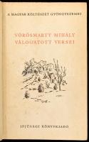 Magyar Költészet Gyöngyszemei 4 kötete, egybekötve: Vörösmarty Mihály válogatott versei.; József Attila válogatott versei.; Fazekas Mihály válogatott versei.; Magyar népballadák. Bp., 1955., Ifjúsági Könyvkiadó. Könyvkötői álbordás egészműbőr-kötés, a borítón kopásnyomokkal.