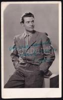 Sárdy János (1907-1969) színész, operaénekes autográf aláírása őt ábrázoló fotólapon