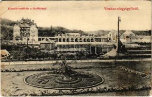 1911 Vízakna, Salzburg, Ocna Sibiului; Kincstári szálloda a fürdőházzal. Budovszky L. kiadása / hotel, spa, bath (fa)