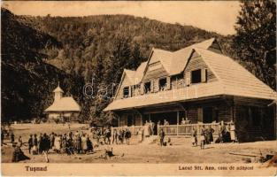 1929 Tusnádfürdő, Baile Tusnad; Lacul Sfanta Ana, casa de adapost. Foto Adler Oscar Nr. 37. 1928. / Szent Anna tó és menház / lake and rest house (EK)