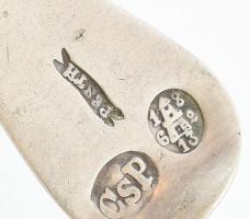 Antik ezüst (Ag) kiskanál Pest, 1862 13 latos ezüst jellel jelzett CsP. mesterjeggyel 25 g