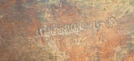 J. L. Hermann ezüstözött alpakka szelence. Jelzett 10x6 cm