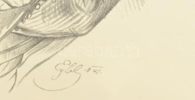 Kossuth Lajos portréja. Eybl Ferenc litográfiája, 1841. Jelzett a litográfián. Kissé foltos. 42,5x29...
