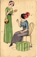 1913 Caroline - Francia hölgyek / French ladies. C.H. Paris Serie 47. (EB)