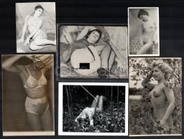 6 db erotikus fotó, 8,5×5,5 és 14×9 cm közötti méretekben