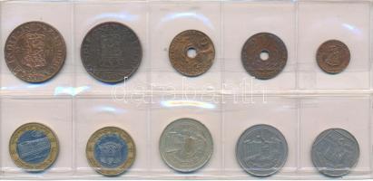Vegyes: Holland Kelet-India 1920-1945. 1/2c-2 1/2c (5xklf) + Szíria 1995-2003. 5L-25L (5xklf) T:XF,V...