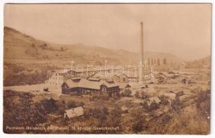 1911 Gurabárza, Barza, Gura-Barza (Kristyor, Criscior); Pochwerk der Rudaer 12 Apostel Gewerkschaft / a rudai 12 Apostol bányatársulat aranyzúzdája / gold mine. photo