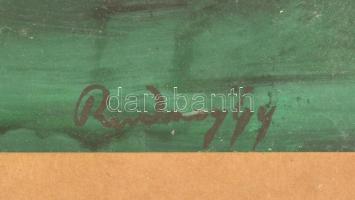 Rudnay jelzéssel: Magányos fa. Tempera, papír, üvegezett keretben, 26×36 cm