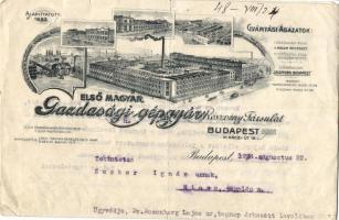 Első Magyar Gazdasági Gépgyár fejléces számla