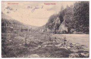 1910 Tusnádfürdő, Baile Tusnad; Alsó vasúti híd. Brunner Lajos kiadása / railway bridge (EK)