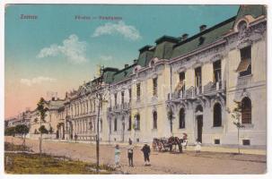 Zimony, Zemun, Semlin; Fő utca. Vasúti levelezőlapárusítás 28. 1915. / main street