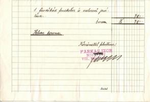 1917 Farkas Izor fejléces számla