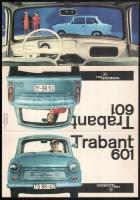 1964 Trabant 601, kihajtható, képekkel illusztrált, magyar nyelvű ismertető prospektus. VEB Sachsenr...