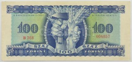 1946. 100Ft "B 268 004857" T:F szép papír / Hungary 1946. 100 Forint "B 268 004857&qu...