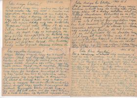 4 db magyar második világháborús zsidó KMSZ (közérdekű munkaszolgálatos) tábori posta a 203/6. gyerg...