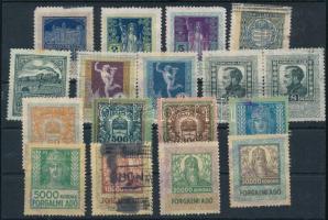 1914-1923 17 db illeték és forgalmi adó bélyeg