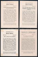 cca 1940 Adolf Hitler gyűjtőkép, 12 db, németül feliratozva, 9×12 cm