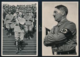 cca 1940 Adolf Hitler gyűjtőkép, 12 db, németül feliratozva, 9×12 cm