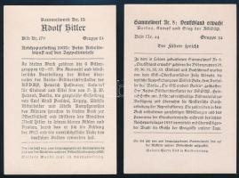 cca 1940 Adolf Hitler gyűjtőkép, 12 db, németül feliratozva, 9×12 cm