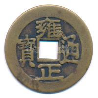 Kínai Császárság ~19. század 1C sárgaréz modern replikája T:XF Chinese Empire ~19th Century 1 Cash Brass modern replica C:XF
