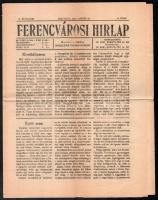 1922 A Ferencvárosi Hírlap II. évfolyamának 4. száma, benne zsidóellenes cikkel