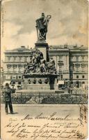 1900 Arad, Vértanúk szobra, üzletek / Martyrer-Denkmal / martyrs monument, shops (kis szakadások / small tears)
