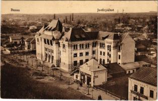 1918 Buzau, Buzeu, Bodzavásár; Justizpalast / Palace of Justice, shops (EK)
