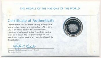 ENSZ 1981. "A Világ nemzeteinek emlékérmei - Szomália" Ag emlékérem megcímzett érmés borít...