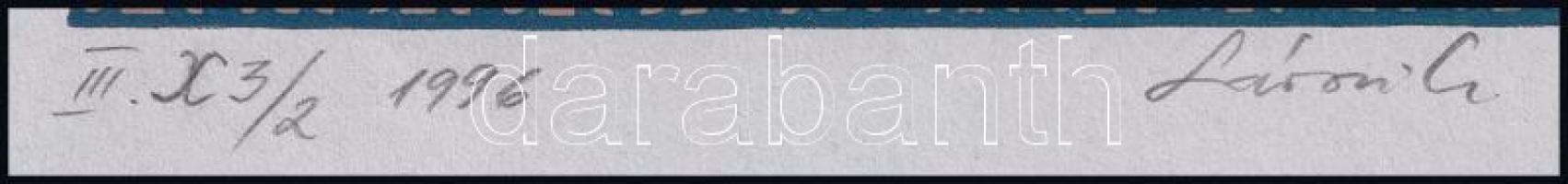 Sárosi Csaba (1951-). "Asztalomat néktek (...)" (Magyarság-sorozat III.), 1996. Linómetsze...