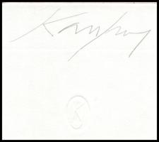 Kass János (1927-2010): Háry János. Rézkarc, papír. Jelzett, szárazpecséttel is. 17x11 cm