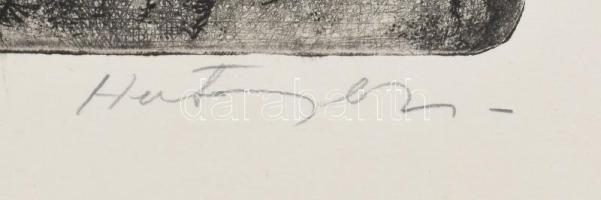 Hertay Mária (1932-2018): Orchidea. Rézkarc, papír. Jelzett. Lapszéli paszpartuzás nyomaival. . 48x2...