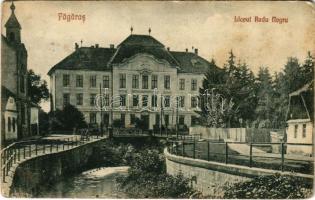 1925 Fogaras, Fagaras; Liceul Radu Negru / gimnázium / grammar school (kopott sarkak / worn corners)