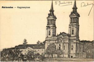 1919 Máriaradna, Mária-Radna, Radna (Lippa, Lipova); Kegytemplom. Birnfeld Simon kiadása / pilgrimage church (EK)