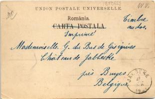 1901 Predeál, Predeal; vasútállomás, vonat, gőzmozdony / railway station, train, locomotive (EK)